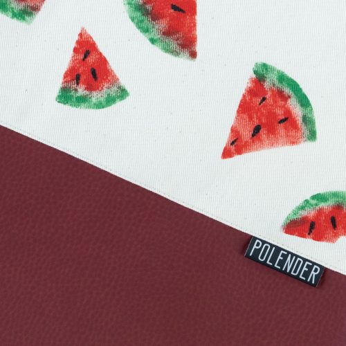 Print Watermelon on handmade drawstring bag