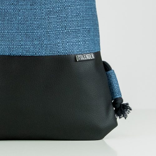 Eco-Leather handmade drawstring bag