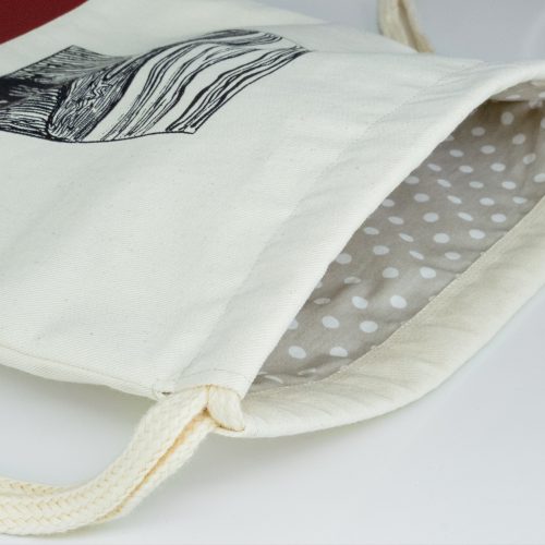 Handmade drawstring bag cord