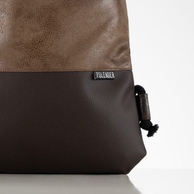 Eco-Leather handmade drawstring bag
