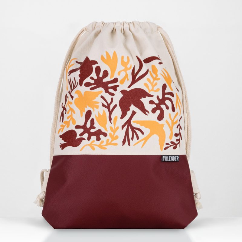 Drawstring bag inspired by the art of Henri Matisse