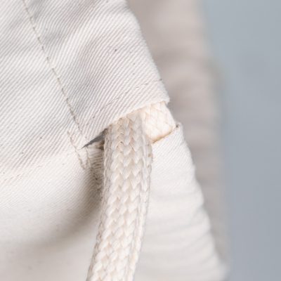 Cotton drawstring bag close up