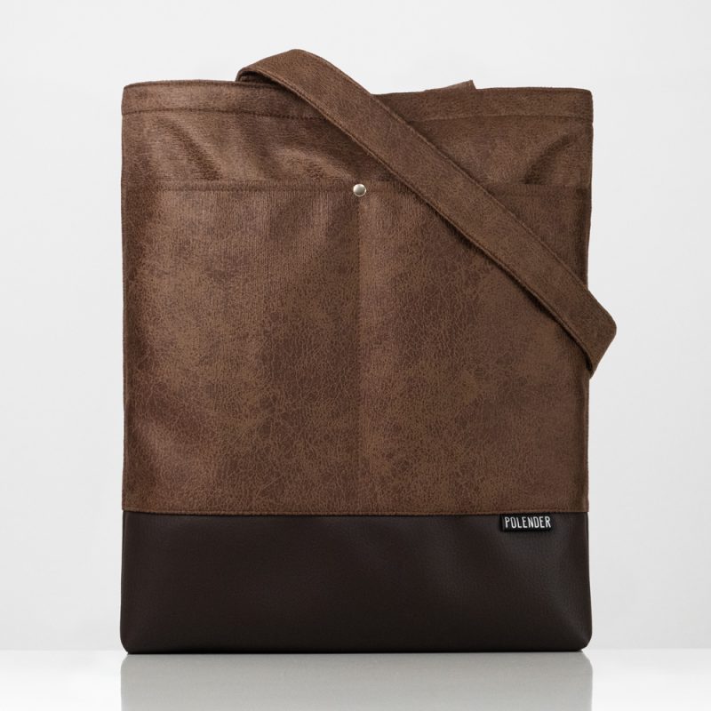 Handmade brown tote bag