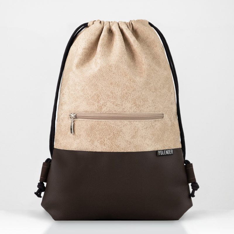 Zip-Natural Handcrafted Drawstring Bag